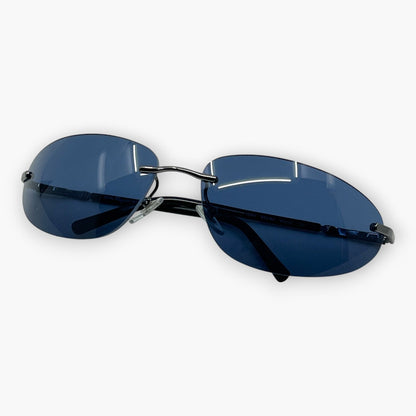 Salvatore Ferragamo Blue Rimless Sunglasses Model 1044 Made in Italy