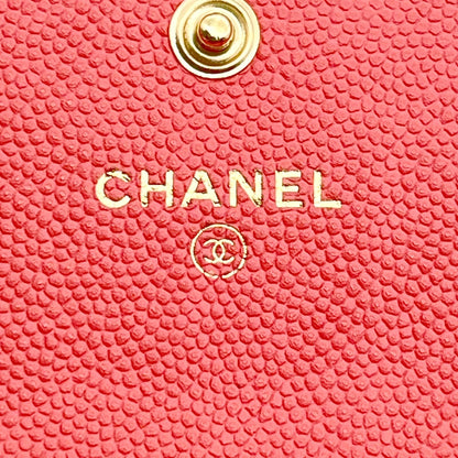 Chanel Caviar Skin Leather Long Wallet  Pink w/ Dust Bag & Certificate
