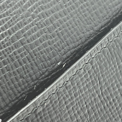 Bally Mandy Leather Chain Card Wallet Black with Box and Dust Cloth