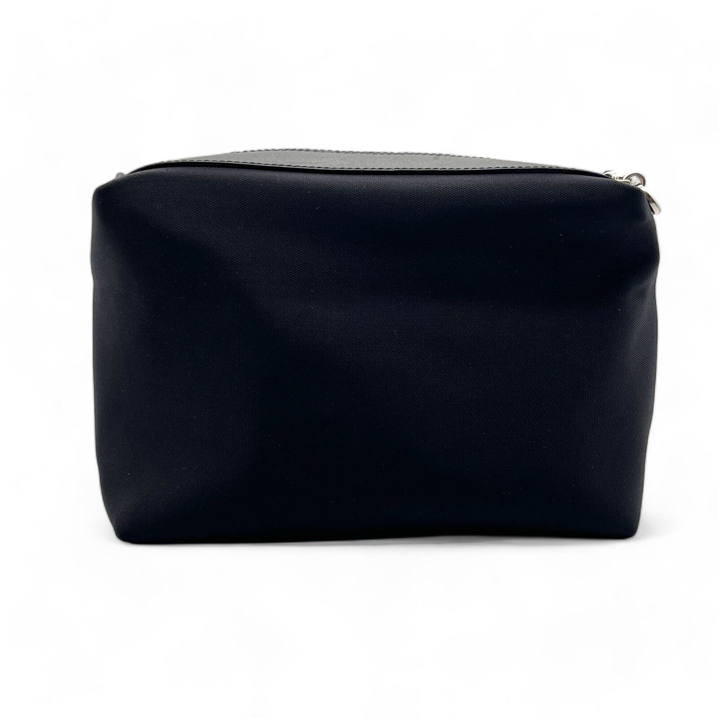 Salvatore Ferragamo Fabric and Leather Pouch in Black