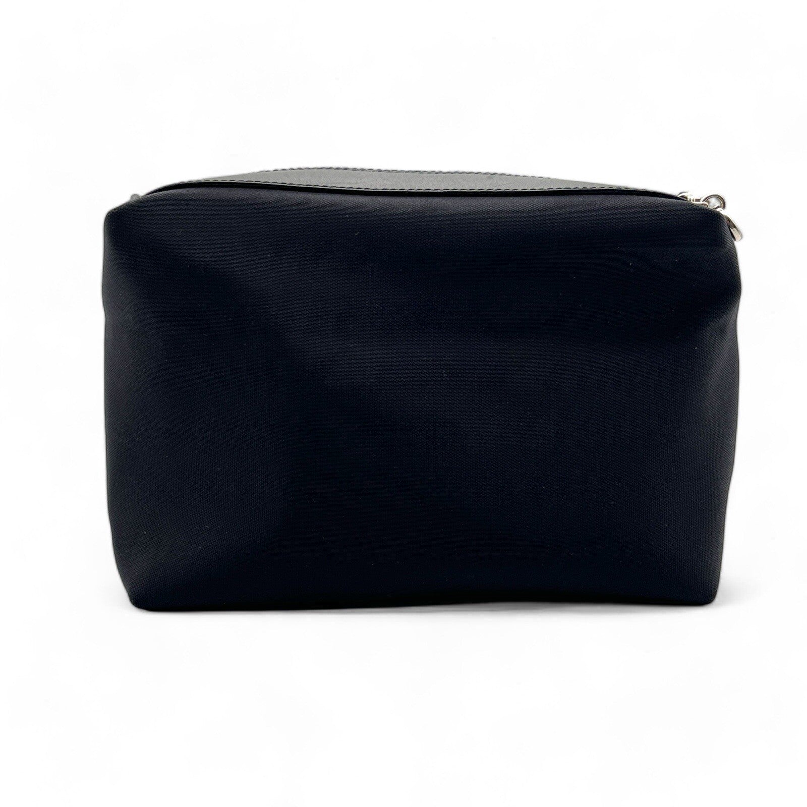 Salvatore Ferragamo Fabric and Leather Pouch in Black