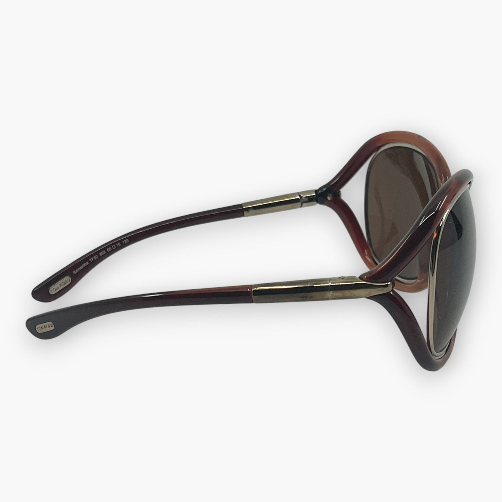 Tom Ford Brown Sunglasses TF52 353 Oversized Frame w/ Case & Box