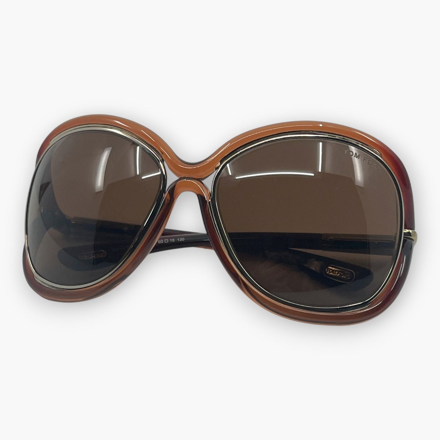 Tom Ford Brown Sunglasses TF52 353 Oversized Frame w/ Case & Box