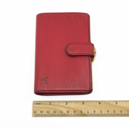 Louis Vuitton Epi Porto Monet Billet Viennois Compact Wallet in Red