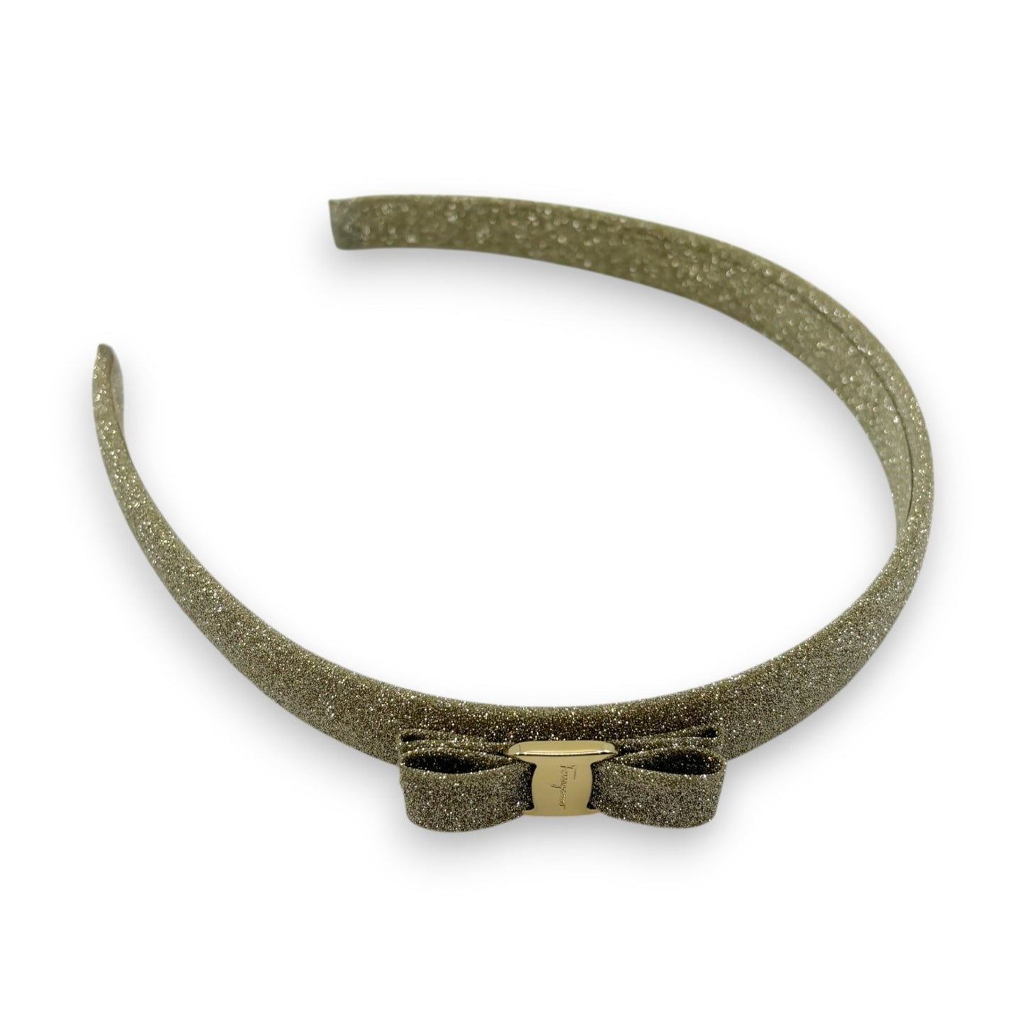 Salvatore Ferragamo Vara Glitter Silver Headband Hair Accessory