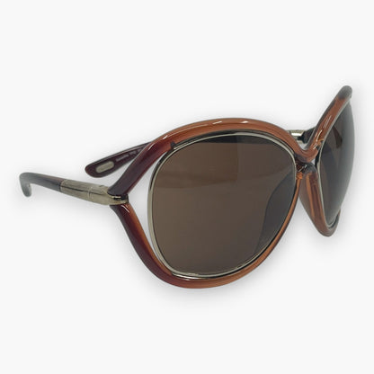 Tom Ford Brown Sunglasses TF52 353 Oversized Frame w/ Case & Box