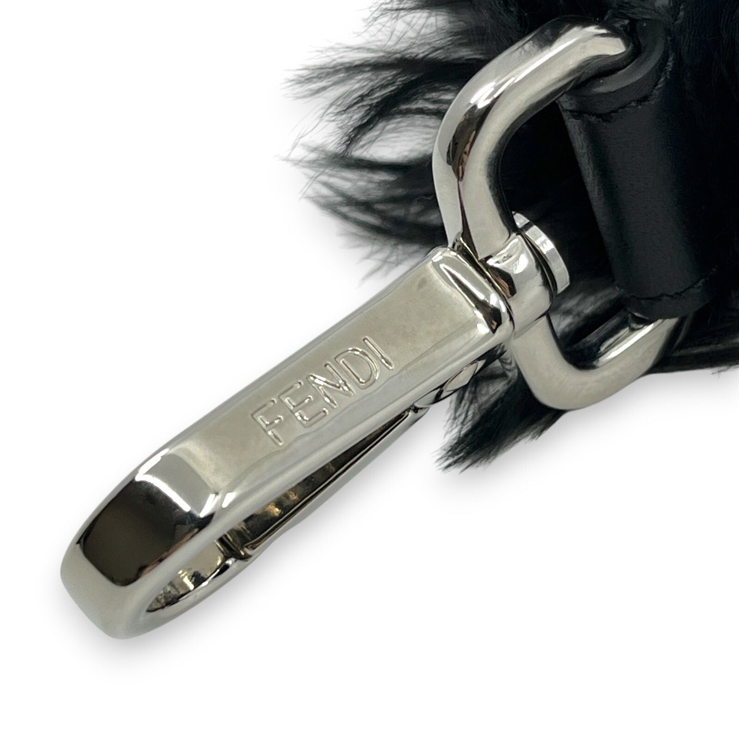 Fendi Strap You Mini Short Fur Bag Strap Black w/ Dust Bag