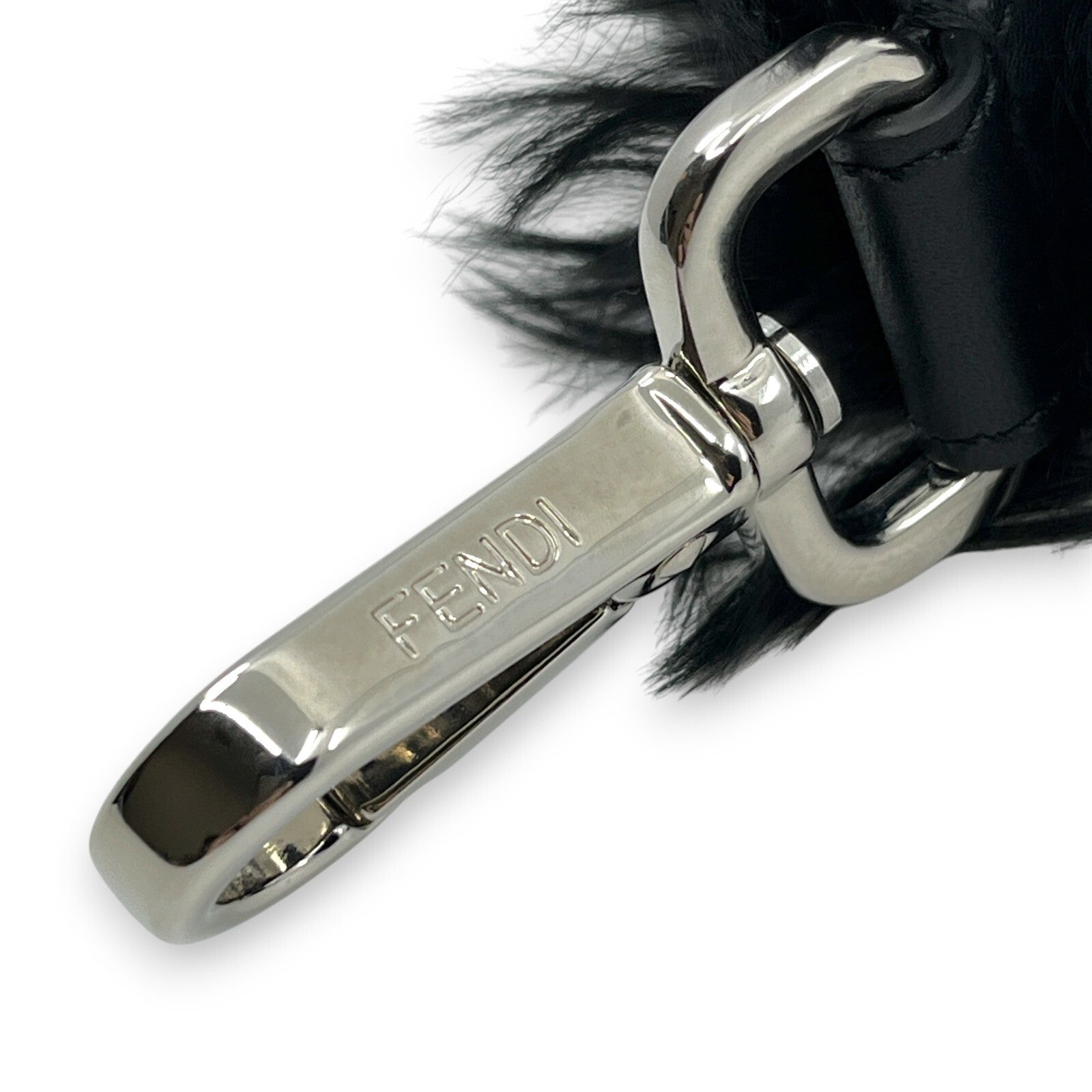 Fendi Strap You Mini Short Fur Bag Strap Black w/ Dust Bag