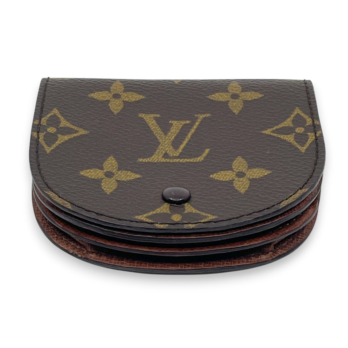 Louis Vuitton Monogram Porte-Monnaie Gousset Coin Purse Brown