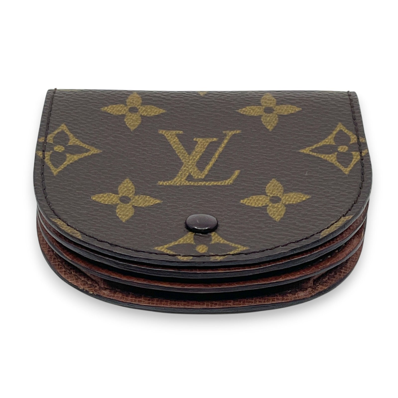 Louis Vuitton Monogram Porte-Monnaie Gousset Coin Purse Brown