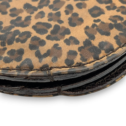 Bottega Veneta Leopard Print Wallet in Brown