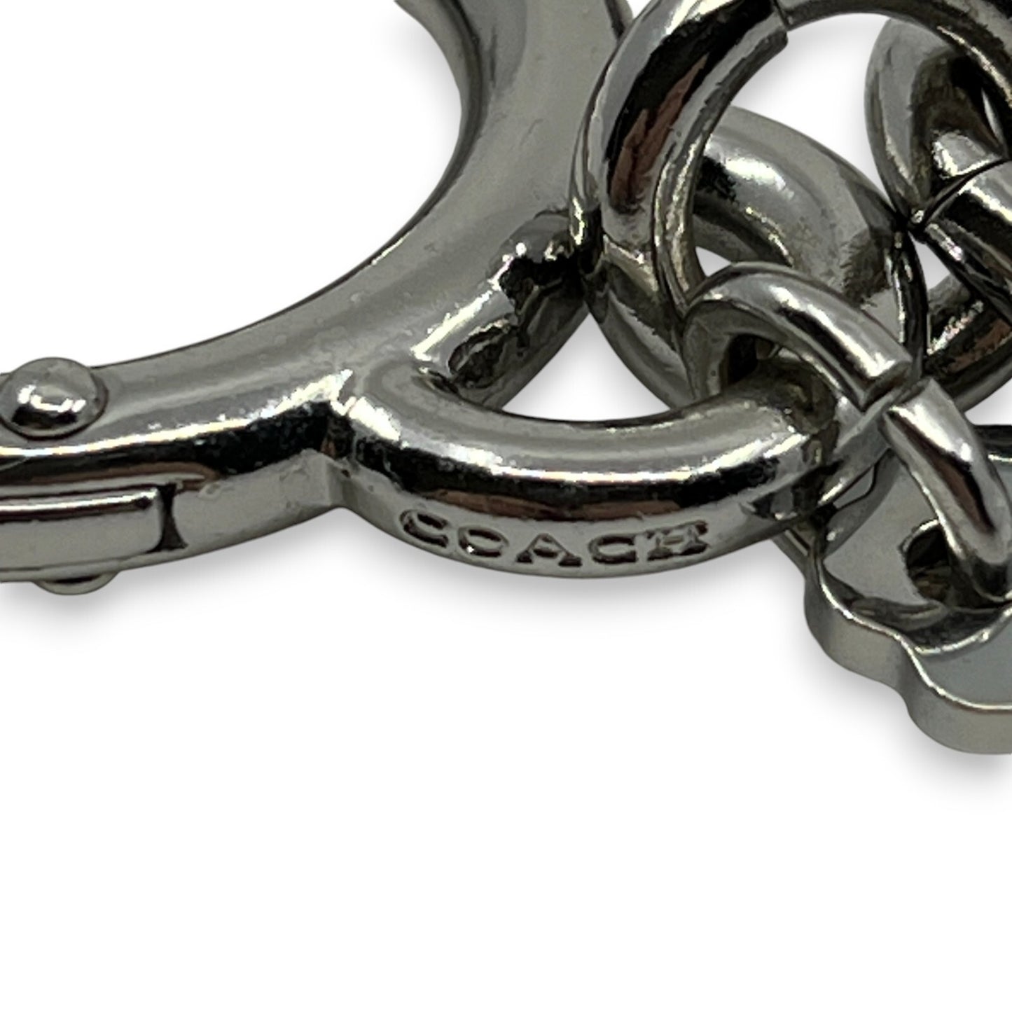 Coach Winky Emoji Leather Keychain Bag Charm in Orange