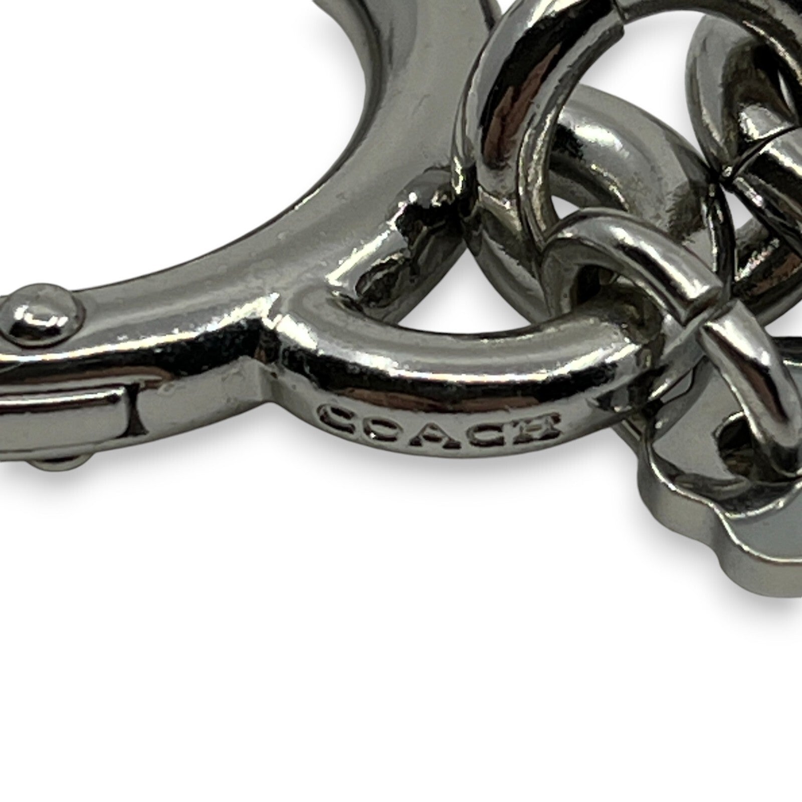 Coach Winky Emoji Leather Keychain Bag Charm in Orange