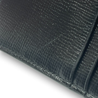 Bally Mandy Leather Chain Card Wallet Black with Box and Dust Cloth