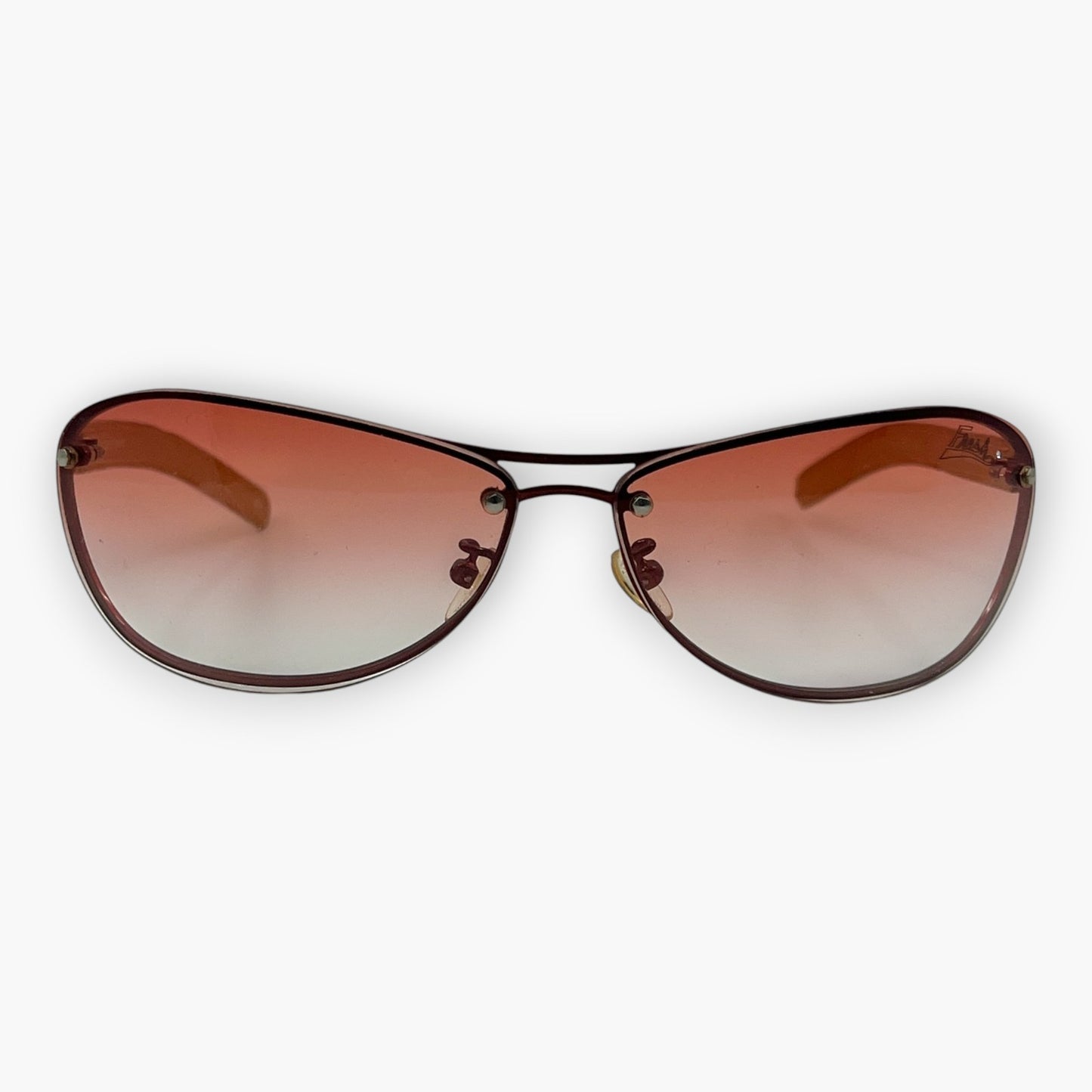 JILL STUART Red Sunglasses 65-12-125 Gradient Lenses w/ Case