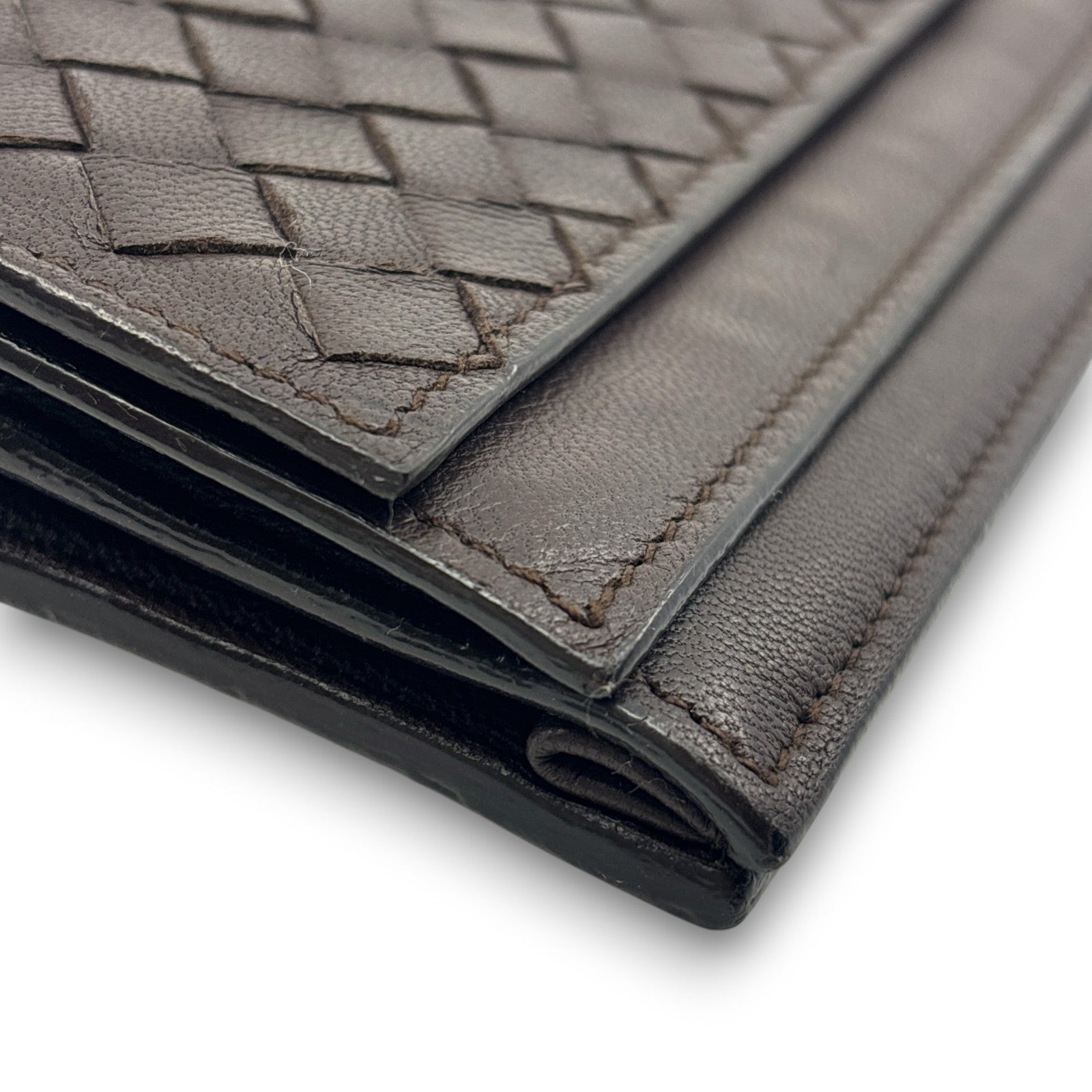 Bottega Veneta Intrecciato Brown Leather Long Wallet w/ Box