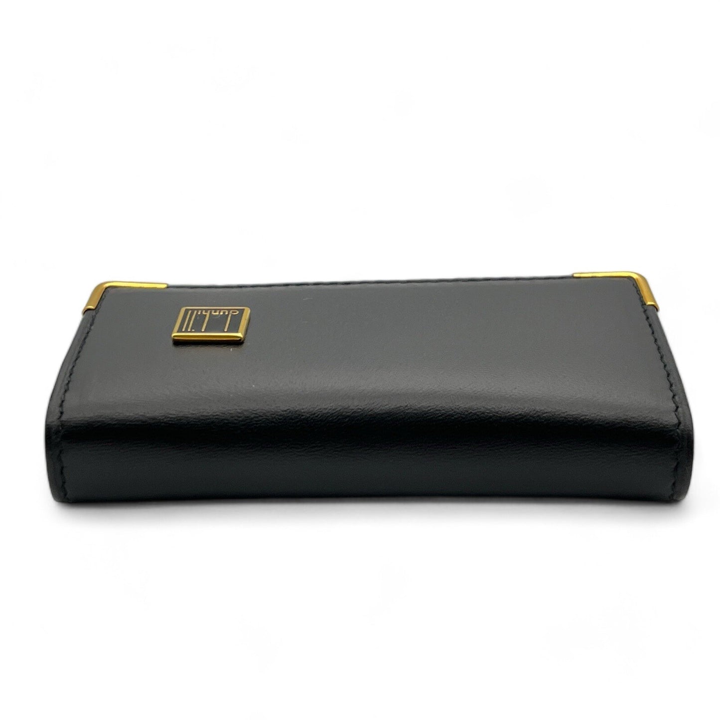 dunhill London Leather Key Case 6 Rings Black w/ Box & Dust Bag