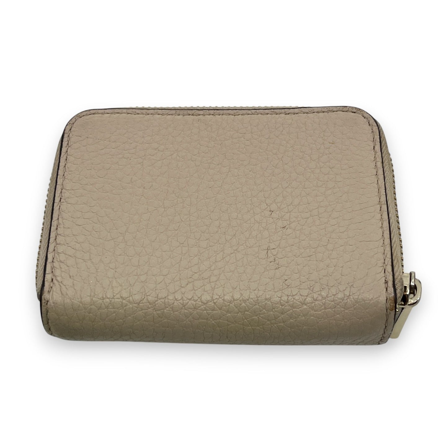 Kate Spade Off White Beige Leather Trifold Wallet Zip Coin Purse