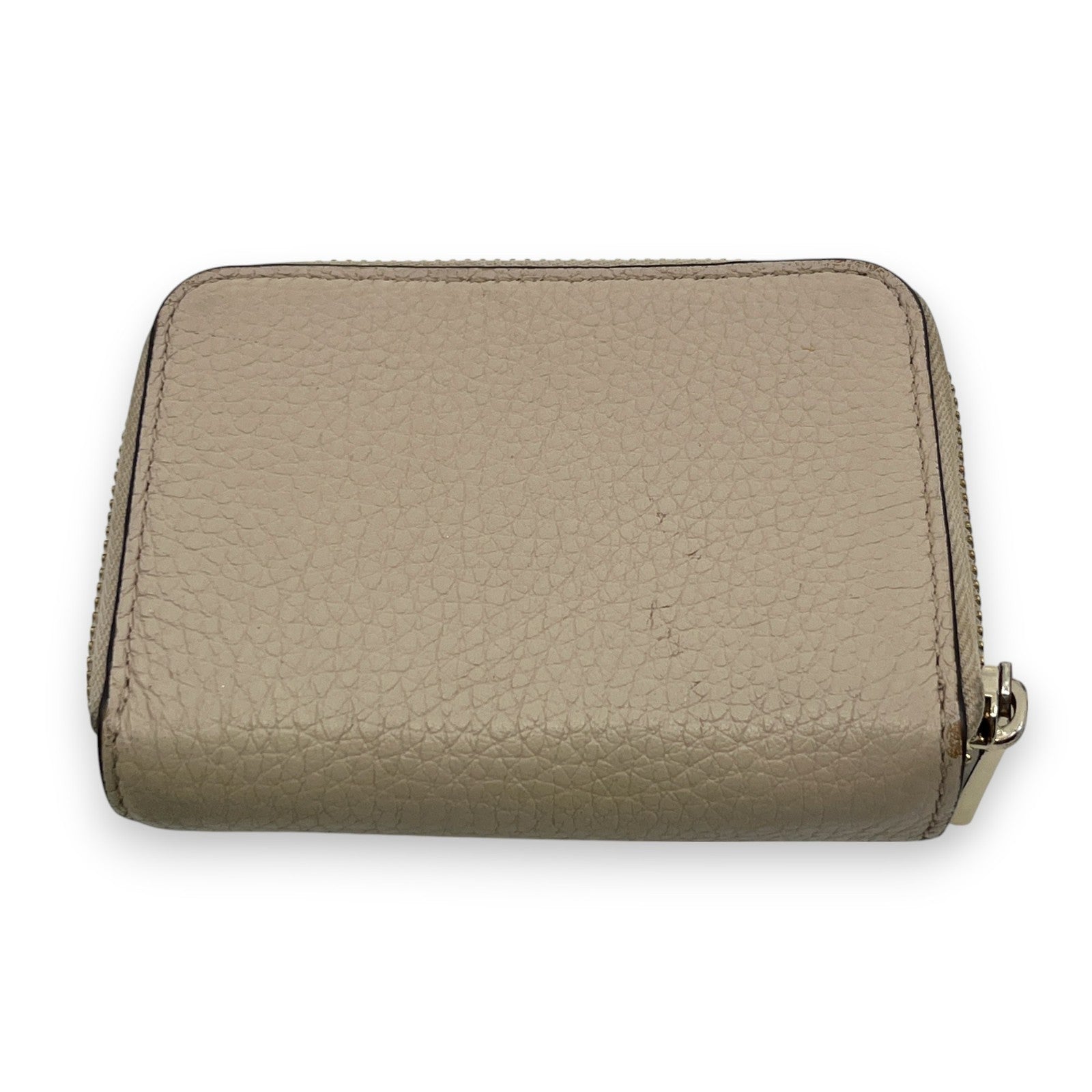 Kate Spade Off White Beige Leather Trifold Wallet Zip Coin Purse