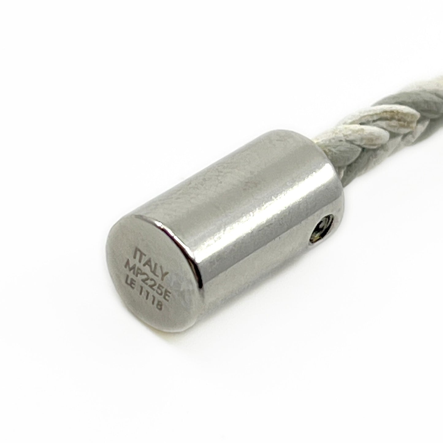 Louis Vuitton Friendship Accessories Leather Bracelet White and Gray MP225E