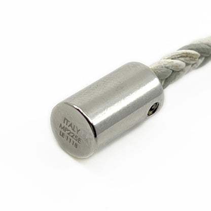 Louis Vuitton Friendship Accessories Leather Bracelet White and Gray MP225E