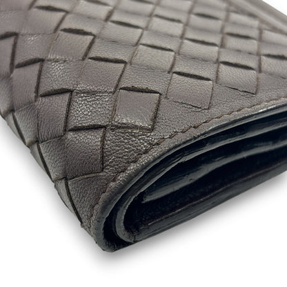 Bottega Veneta Intrecciato Brown Leather Long Wallet w/ Box