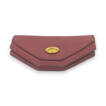 Hermes Le 24 Coin Purse in Red Epsom Leather with Gold Tone Hardware