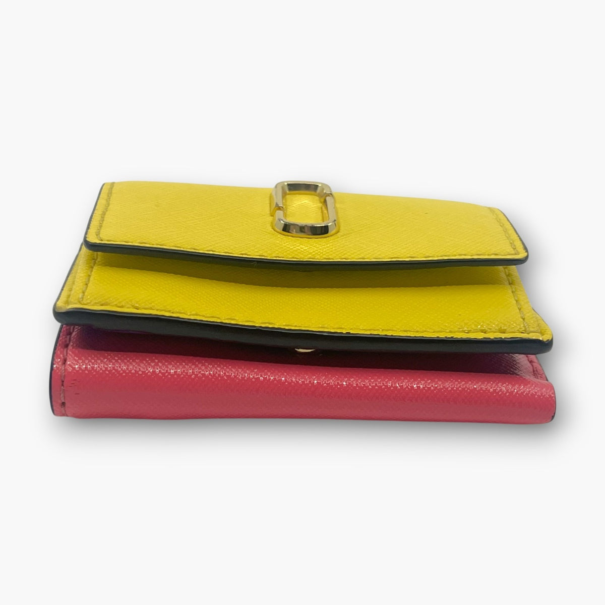 Marc Jacobs Wallet M0013597 Pink Yellow Leather Trifold