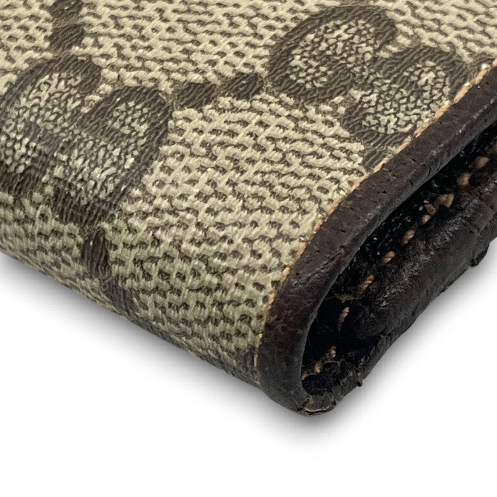 Gucci GG Supreme Canvas Web Stripe Bifold Wallet Brown Leather