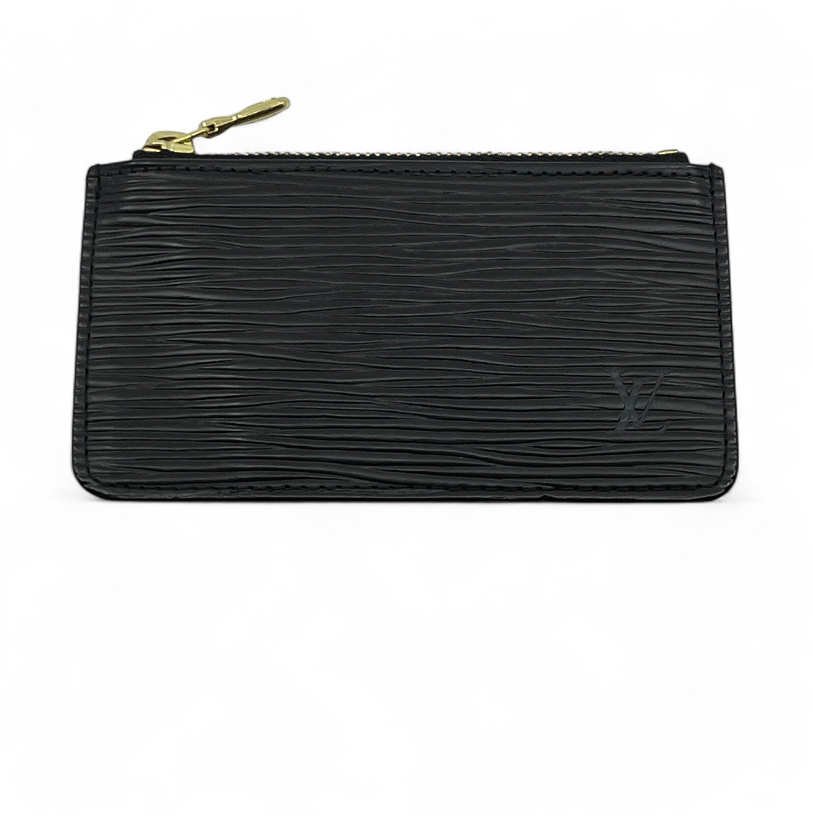 Louis Vuitton Epi Pochette Cles Leather Wallet Coin Purse Black