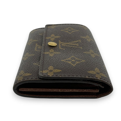 Louis Vuitton Monogram Porte Monnaie Zip Wallet Brown