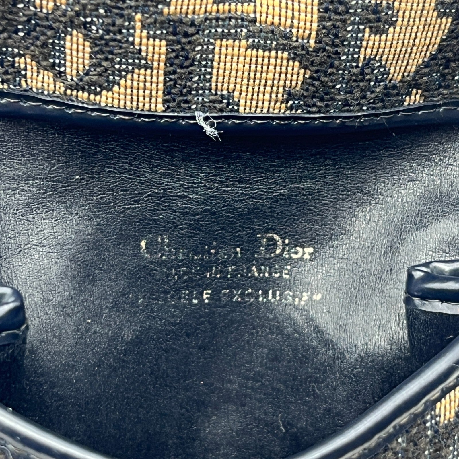 Christian Dior Trotter Canvas Leather Coin Purse Compact Wallet