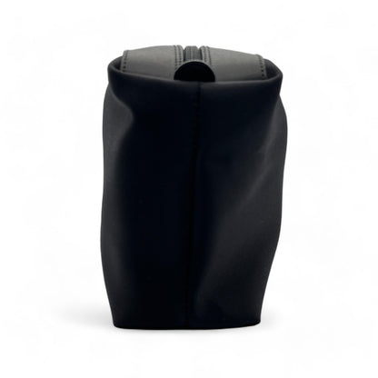 Salvatore Ferragamo Fabric and Leather Pouch in Black