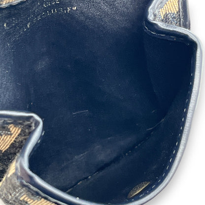 Christian Dior Trotter Canvas Leather Coin Purse Compact Wallet