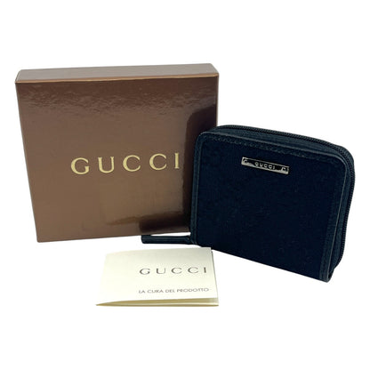 Gucci GG Canvas Coin Purse Black - Front View