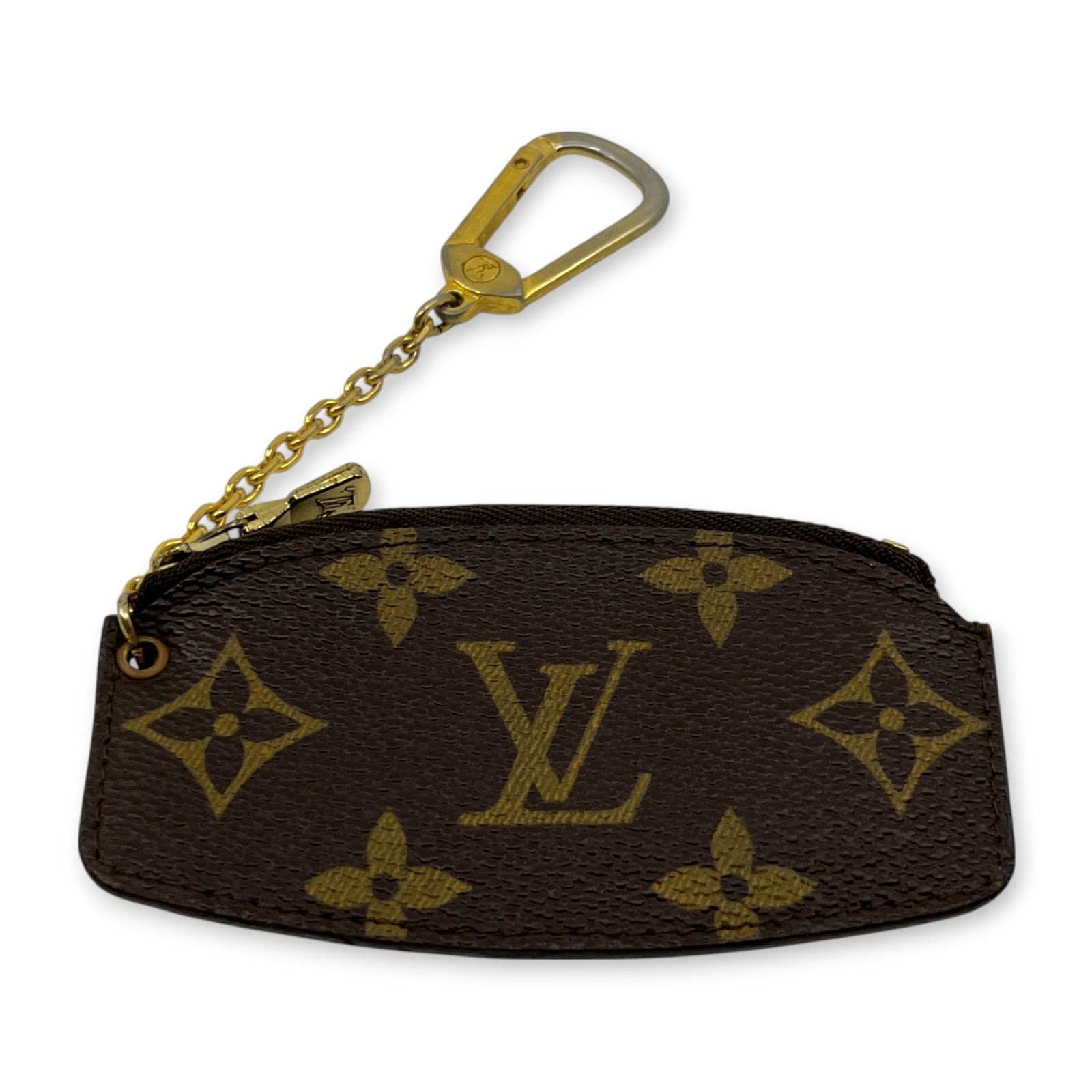 Louis Vuitton Monogram Pochette Cles Vintage Coin Pouch with Large LV Logo