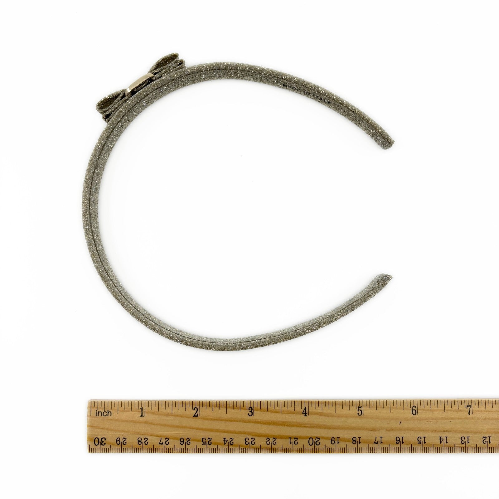 Salvatore Ferragamo Vara Glitter Silver Headband Hair Accessory