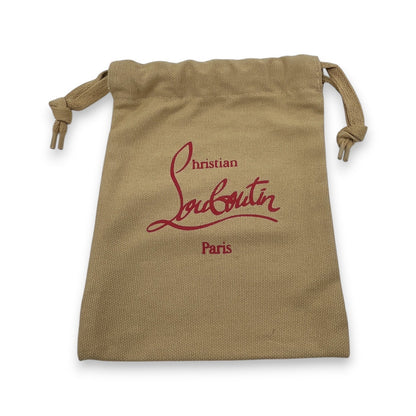 Christian Louboutin Panettone Black Leather Zip Wallet w/ Spikes Box Dust Bag