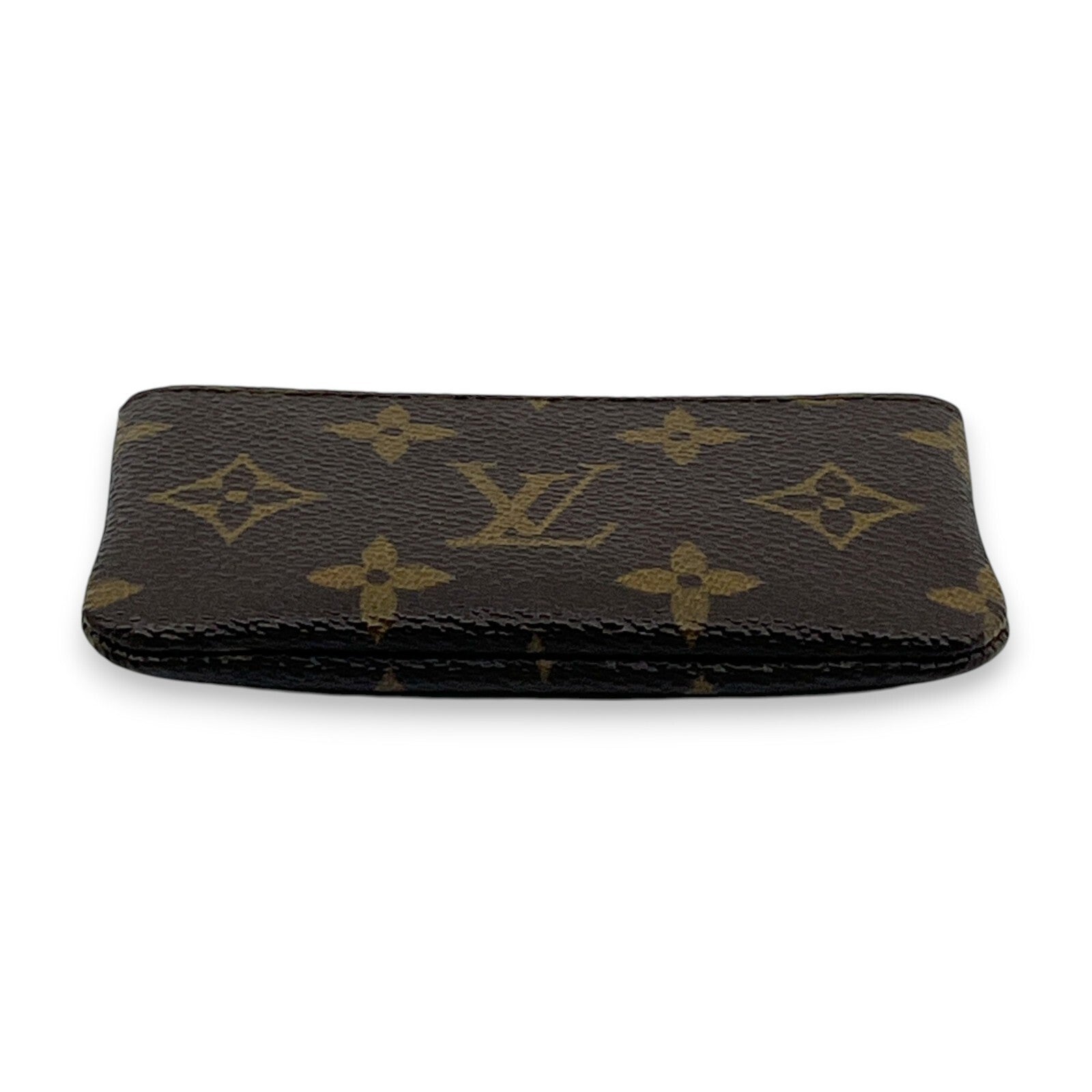 Louis Vuitton Monogram Pochette Cles Coin Purse and Keychain Brown