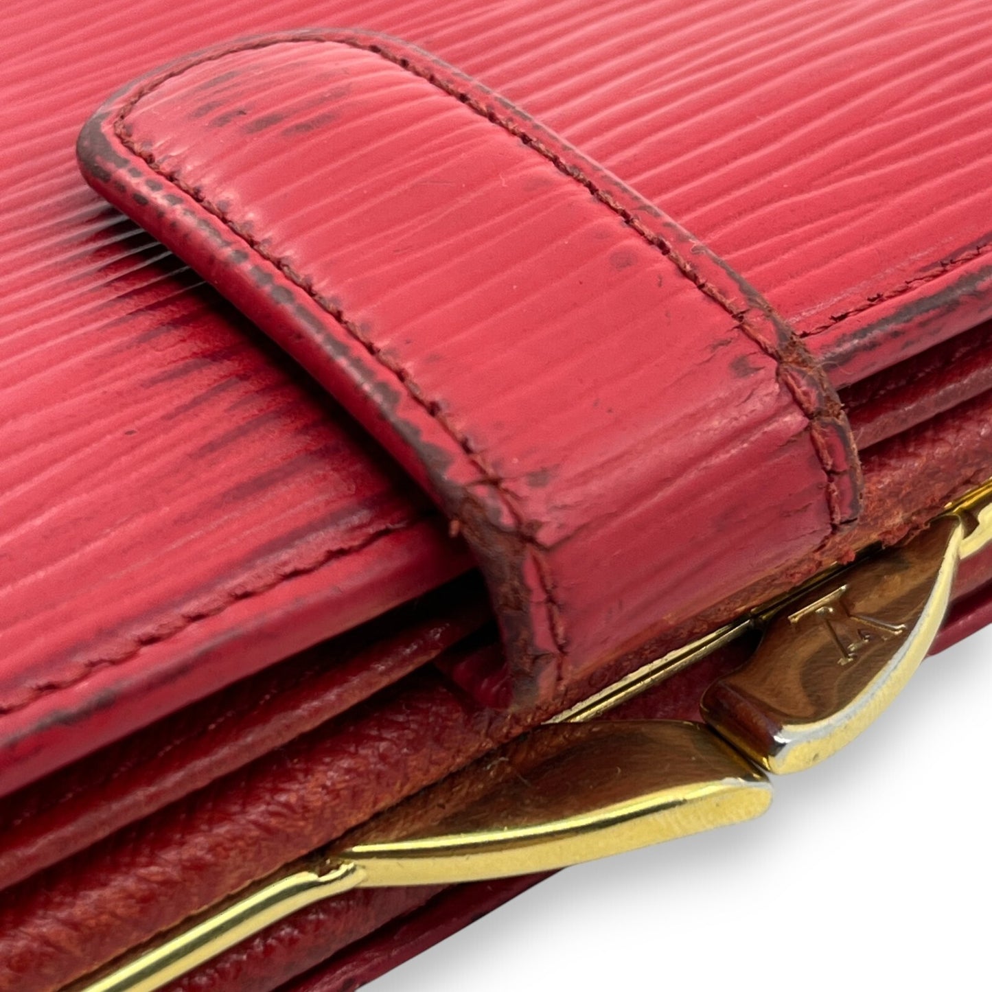Louis Vuitton Epi Porto Monet Billet Viennois Compact Wallet in Red