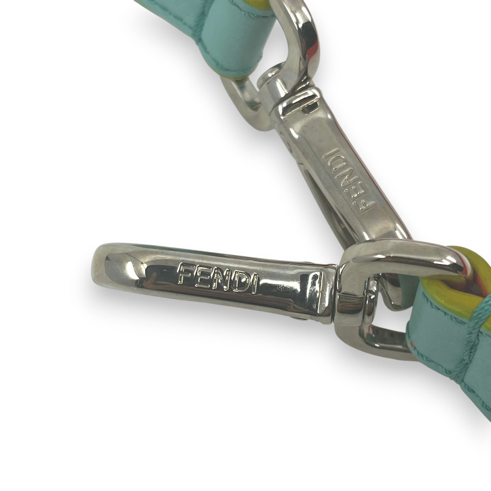 Fendi Strap You Leather Bag Strap in Light Blue w/ Dust Bag