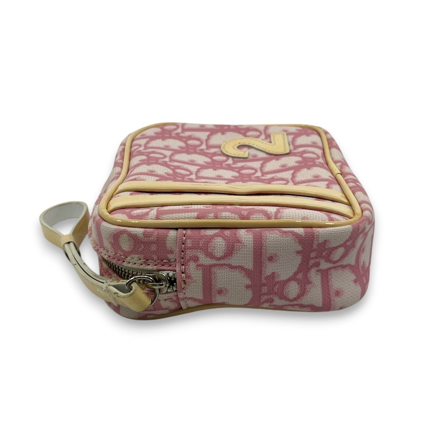 Christian Dior Trotter Pouch in Pink PVC with Number 2 patch