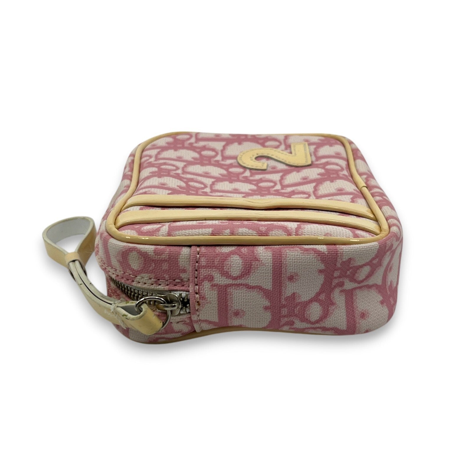 Christian Dior Trotter Pouch in Pink PVC with Number 2 patch