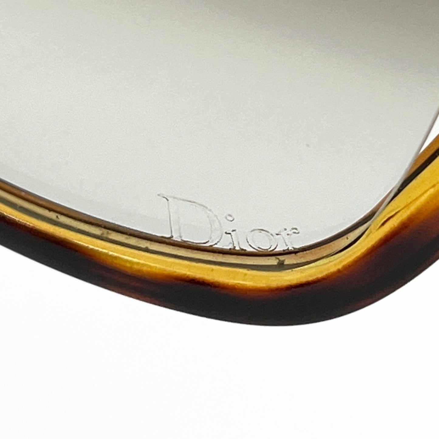 Christian Dior Madrague Square Sunglasses Brown w/ Case