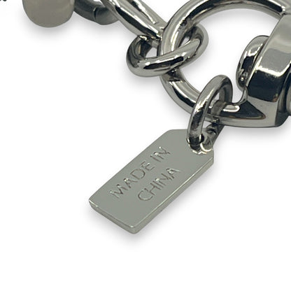 Coach Snowflake Keychain Bag Charm in Silver with Rhinestone