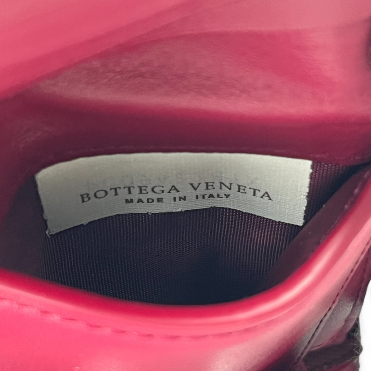 Bottega Veneta Padded Paper Calf Mini Wallet Burgundy Red Zipper