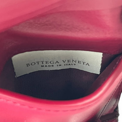 Bottega Veneta Padded Paper Calf Mini Wallet Burgundy Red Zipper