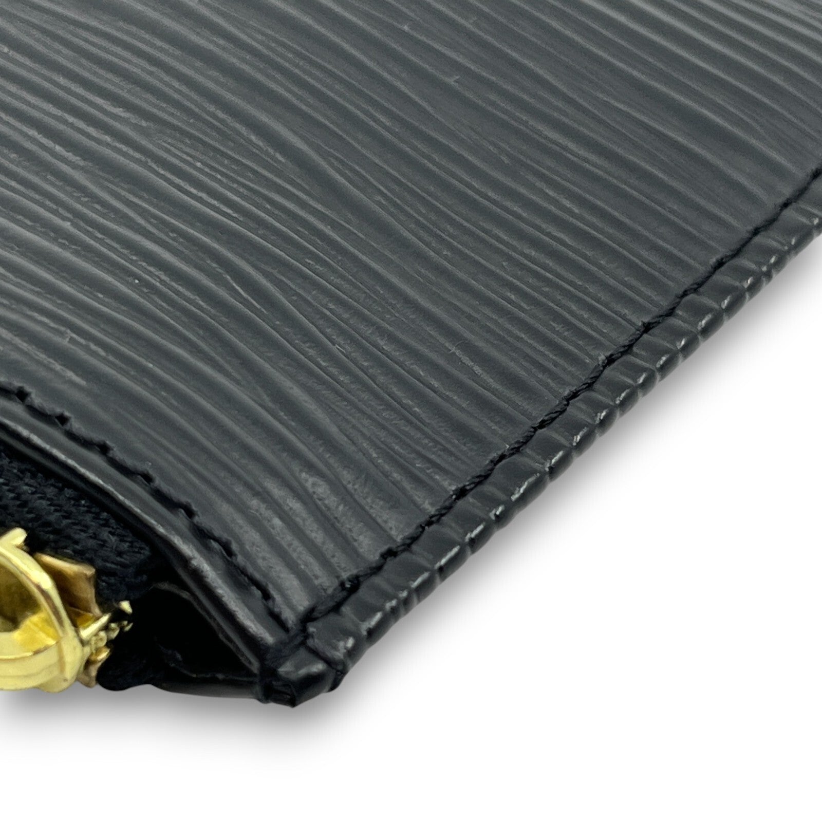 Louis Vuitton Epi Pochette Cles Leather Wallet Coin Purse Black