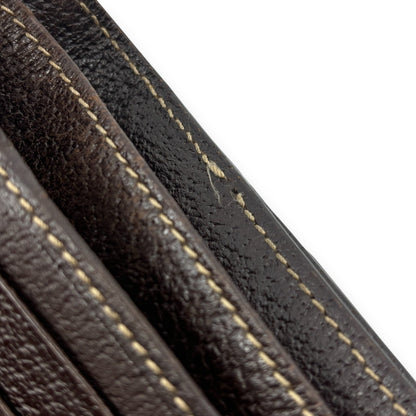 Gucci GG Canvas Bifold Wallet Brown Leather Trim w/ Box