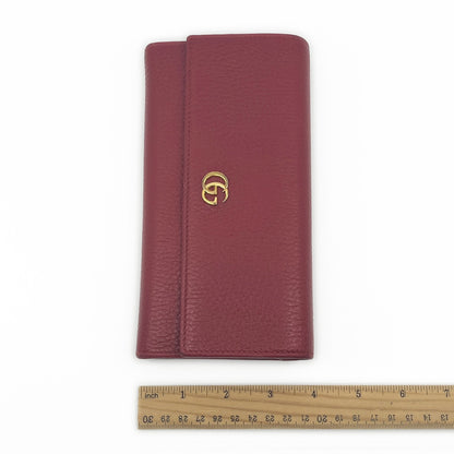 Gucci GG Marmont Continental Wallet in Red Leather